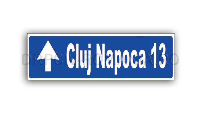 Confirmarea direcției de mers spre o localitate și distanța până la aceasta