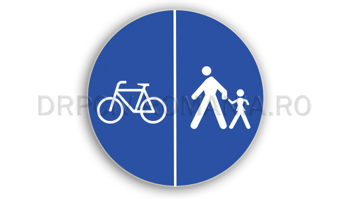 Delimitarea pistelor pentru pietoni şi biciclete