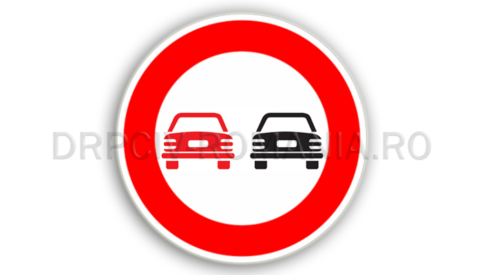 Depăşirea autovehiculelor, cu excepţia motocicletelor fără ataş, interzisă