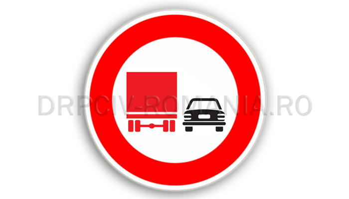 Depăşirea interzisă autovehiculelor destinate transportului de mărfuri