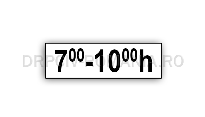 Intervalele de timp în care acţionează indicatorul