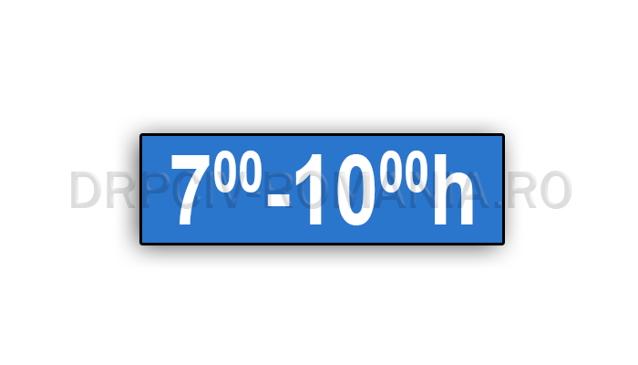 Intervalele de timp în care acţionează indicatorul