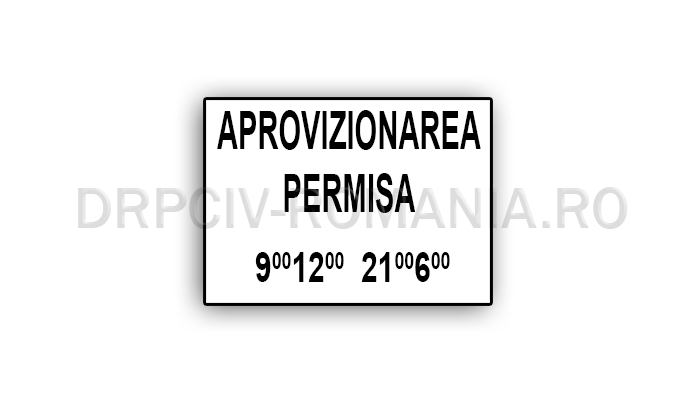 Intervalele de timp când este permisă staţionarea vehiculelor ce efectuează aprovizionarea
