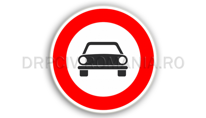 Accesul interzis autovehiculelor cu excepţia motocicletelor fără ataş