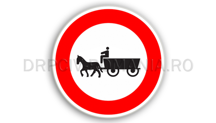 Accesul interzis vehiculelor cu tracţiune animală