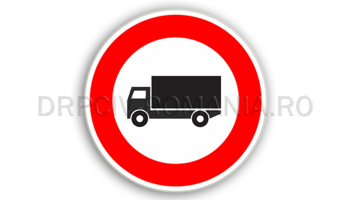 Accesul interzis vehiculelor destinate transportului de mărfuri