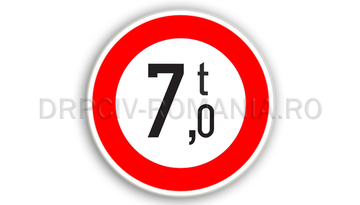 Accesul interzis vehiculelor cu masa mai mare de ...t