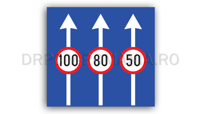 Limite de viteză pentru diferite benzi de circulație