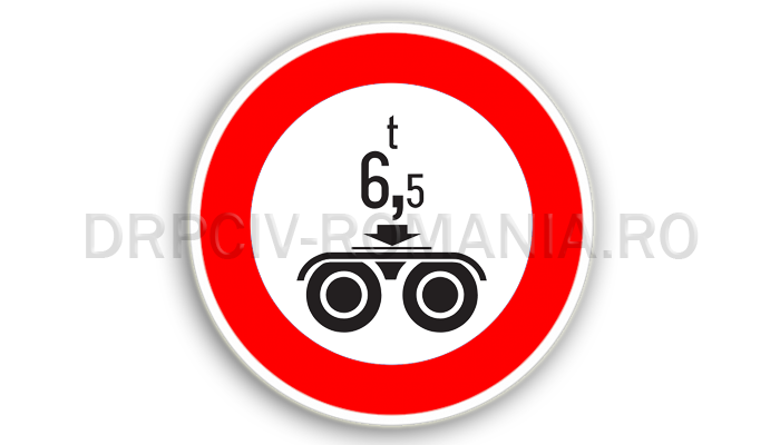 Accesul interzis vehiculelor cu masa pe osia dublă mai mare de ...t