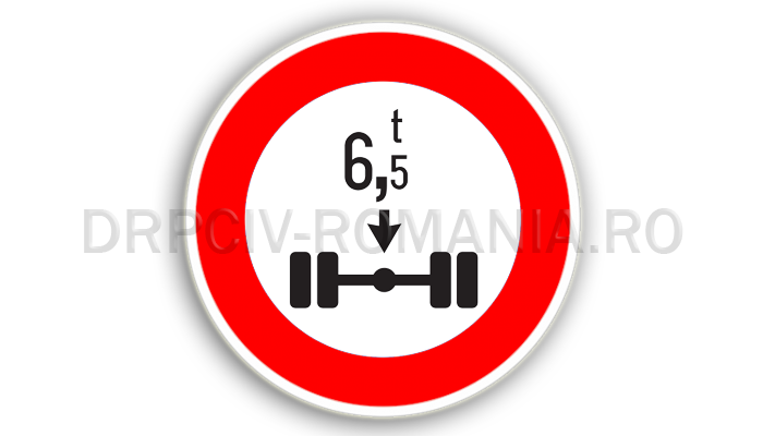 Accesul interzis vehiculelor cu masa mai mare de ...t pe osia simplă