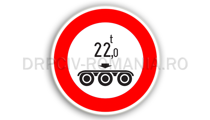 Accesul interzis vehiculelor cu masa pe osia triplă mai mare de ...t