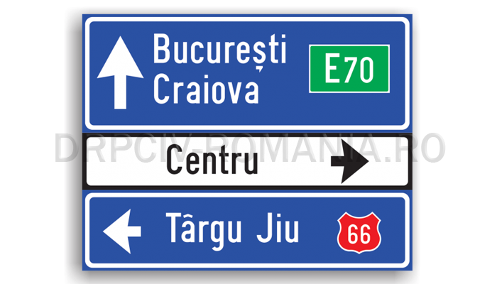 Presemnalizarea direcțiilor indicate