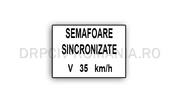Viteza recomandată pe un sector de drum cu semafoare sincronizate