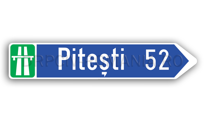 Direcția spre localitatea indicată