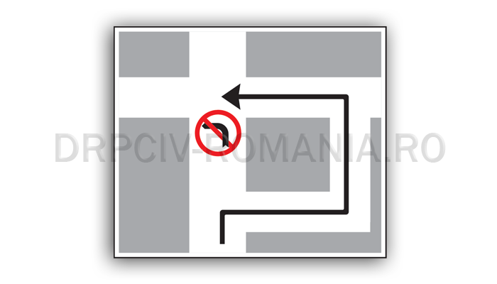 Presemnalizarea traseului de urmat în vederea efectuării virajului la stânga