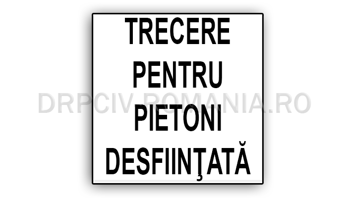 Trecere pentru pietoni desfiinţată