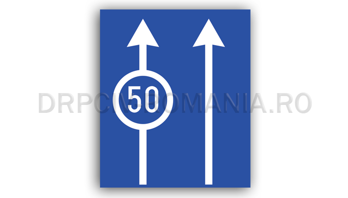 Viteză minimă obligatorie pentru o bandă de circulație