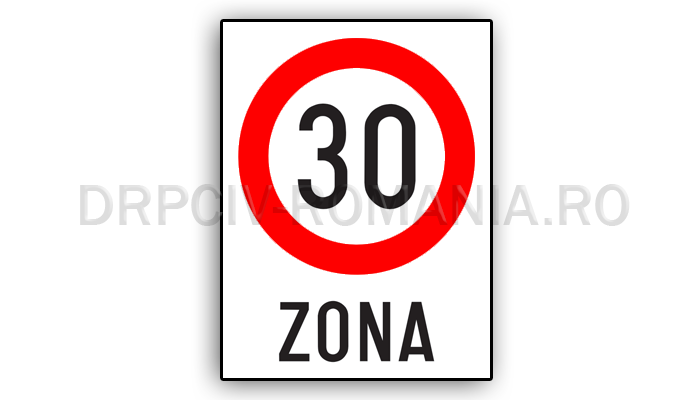 Zonă cu viteză limitată la 30 km/h